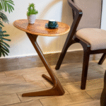 Natural Wood Side Table