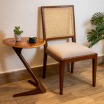 Chair with rattan