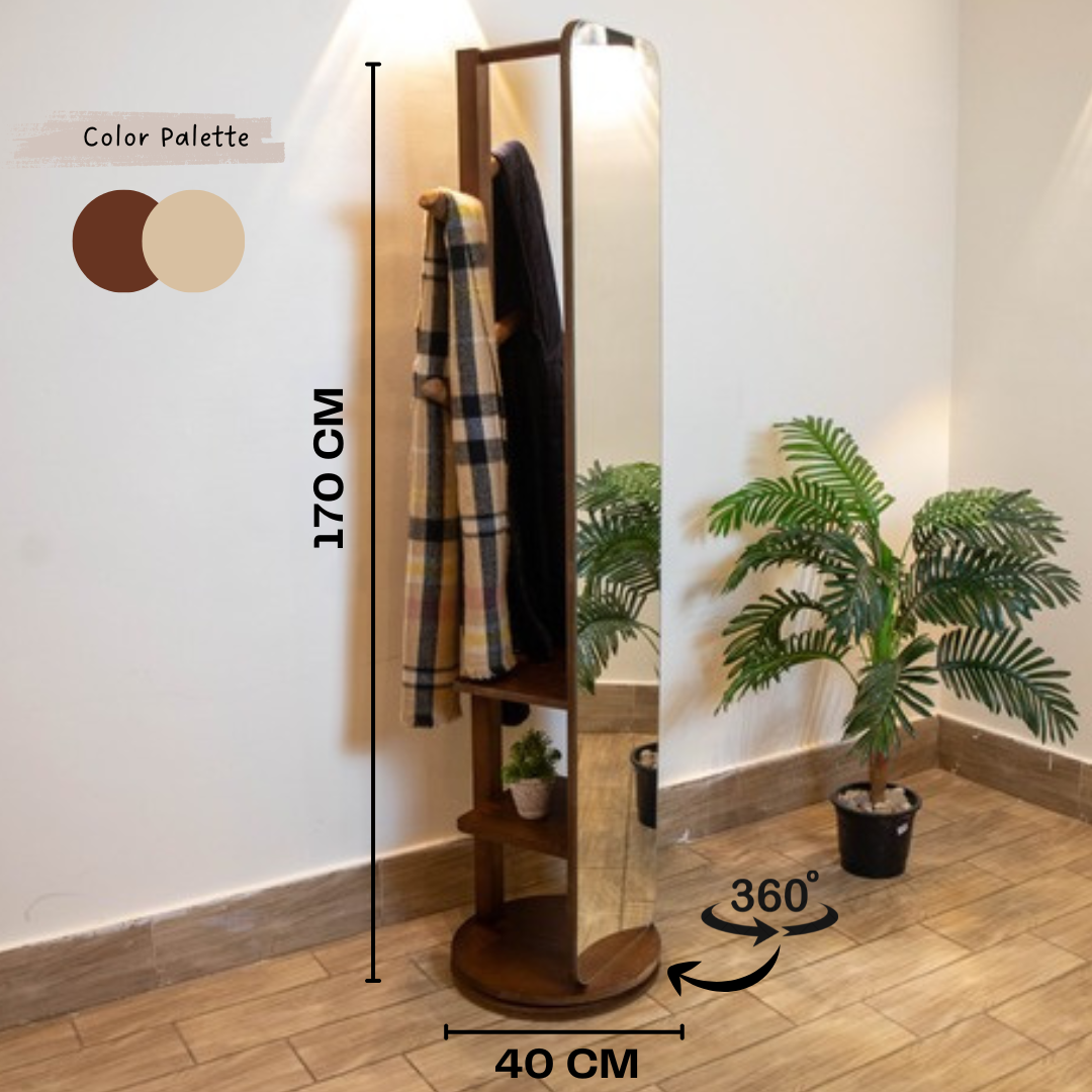Dimensions-4-1.png Rotating Clothes Rack with Mirror - Image 1