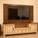 Natural wood TV Unit