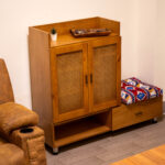 Shoe Storage with rattan