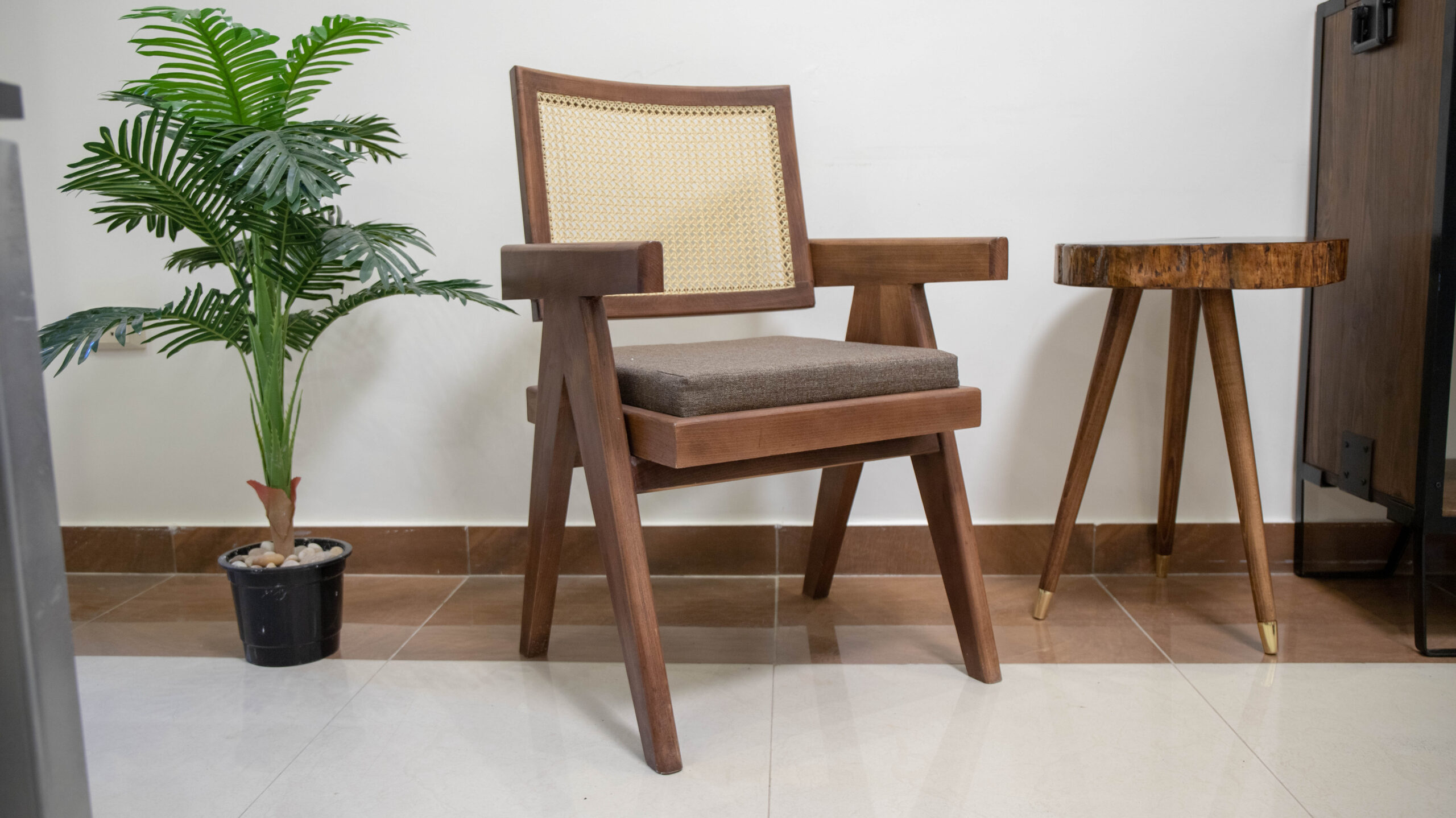 MG_7536-scaled-1.jpg Chair with hand-made rattan - Image 1