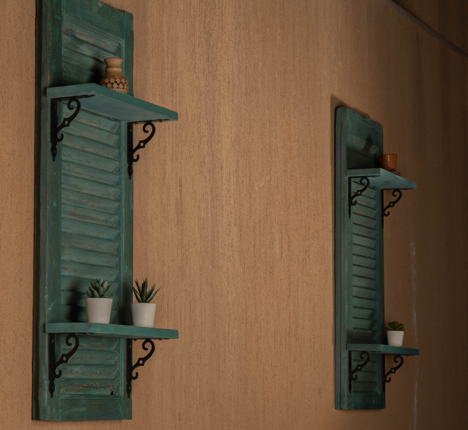 MG_9452-scaled-e1709447723353.jpg Shelves with antique shutters - Image 1