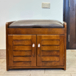 Shoe bench with storage unit